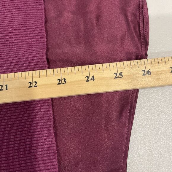 Siani Milano Wine Long Sleeve Sweater Ruffle Neck Double Layer Size S Festive - Picture 10 of 12